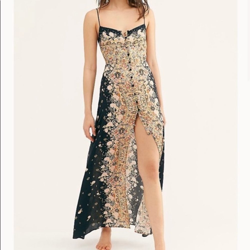 Free People Morning Song Printed Maxi Dress XS